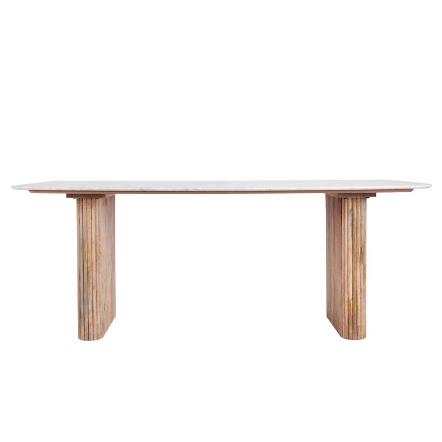 Reed Mango Wood & Marble Dining Table