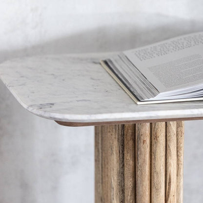 Reed Mango Wood & Marble Dining Table