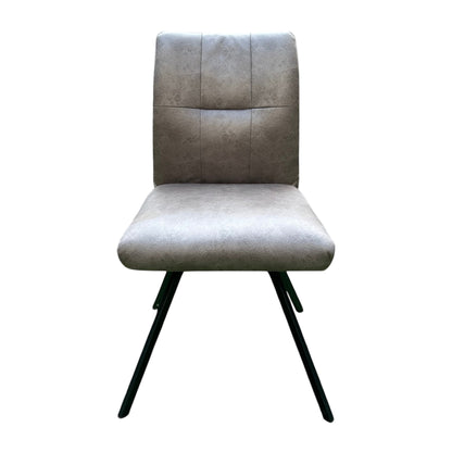 Selmy 2 Steel PU Swivel Dining Chair - Pieces For Places