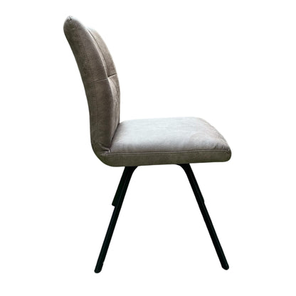 Selmy 2 Steel PU Swivel Dining Chair - Pieces For Places