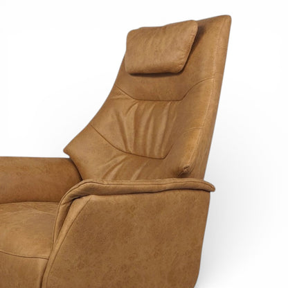 Sphinx Swivel Reclining Chair Tan Leather