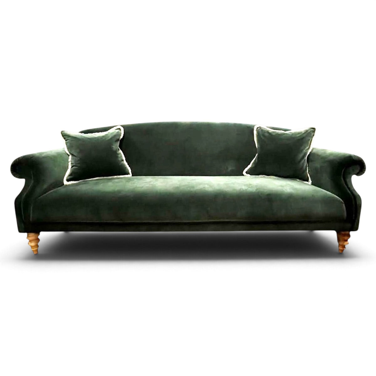 Tallis Grand Sofa in Emerald Velvet Fabric - Ex Display