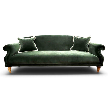 Tallis Grand Sofa in Emerald Velvet Fabric - Ex Display