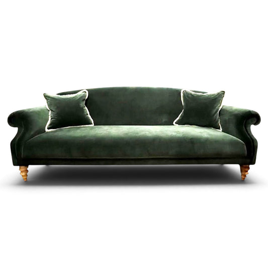 Tallis Grand Sofa in Emerald Velvet Fabric - Ex Display