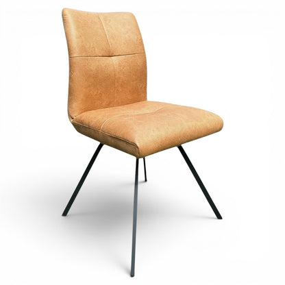 Selmy Tan Swivel Dining Chair