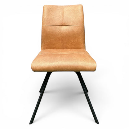 Selmy Tan Swivel Dining Chair
