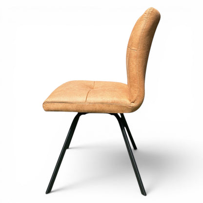 Selmy Tan Swivel Dining Chair