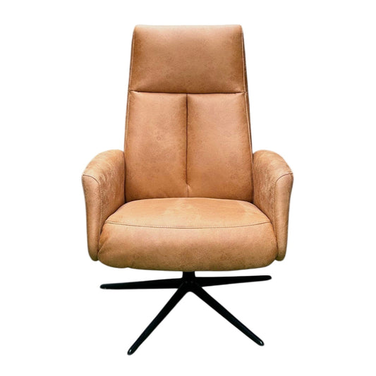 Tan Hygge Reclining Chair & Stool - Pieces For Places