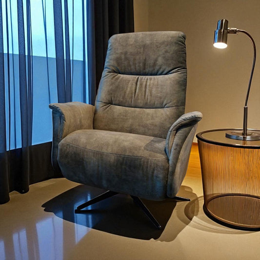 Tate Electric Recliner Chair in Jade Velvet - Pieces For Places