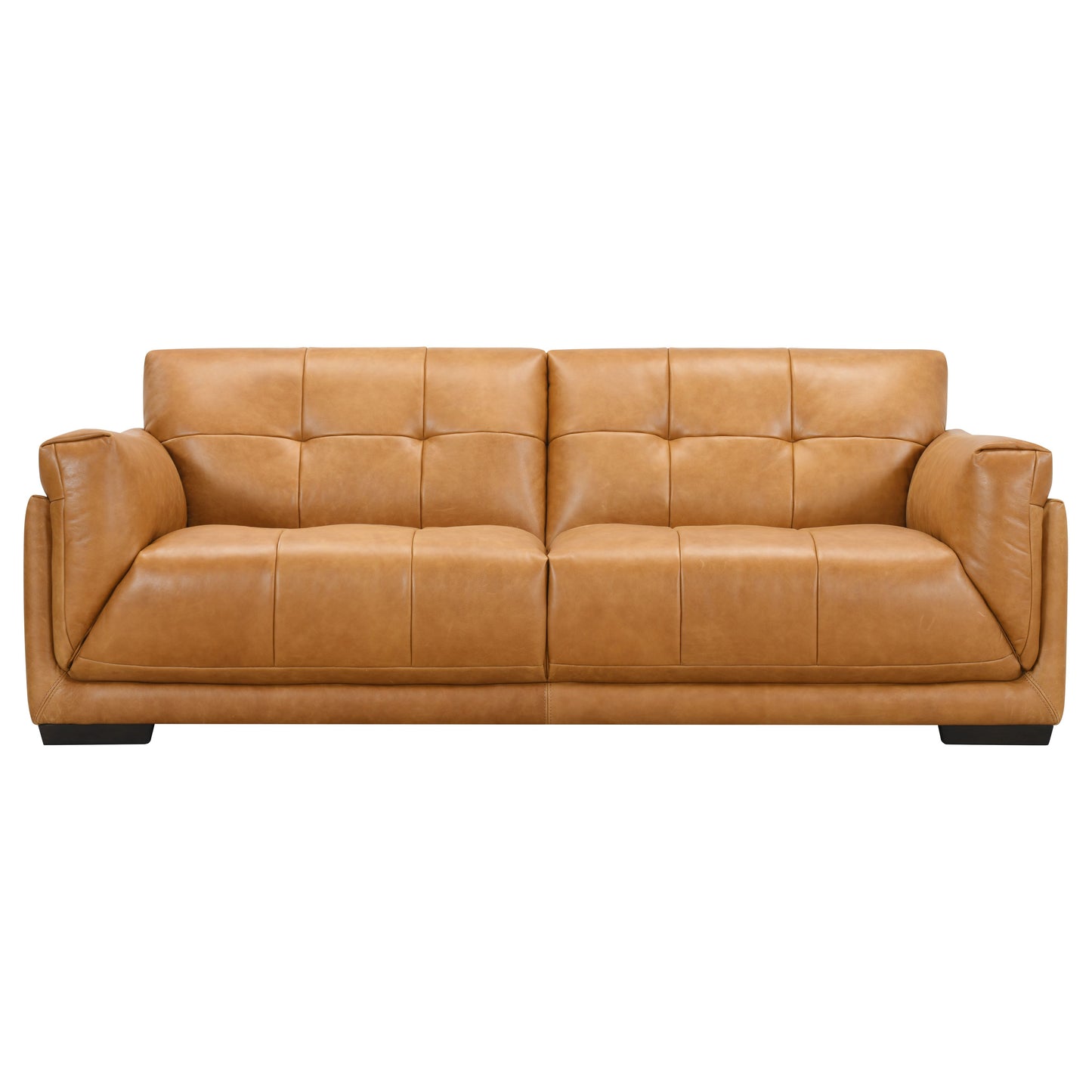 Theo Tan Italian Leather - 3 Seater Sofa
