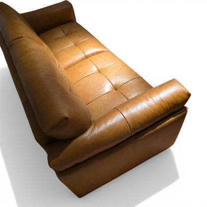 Theo Tan Italian Leather - 3 Seater Sofa