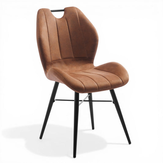 Verona Brown Pu Leather Dining Chair