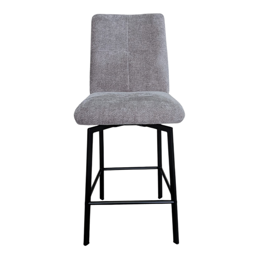 Grey Fabric Selmy 1 Barstools (set of 2)