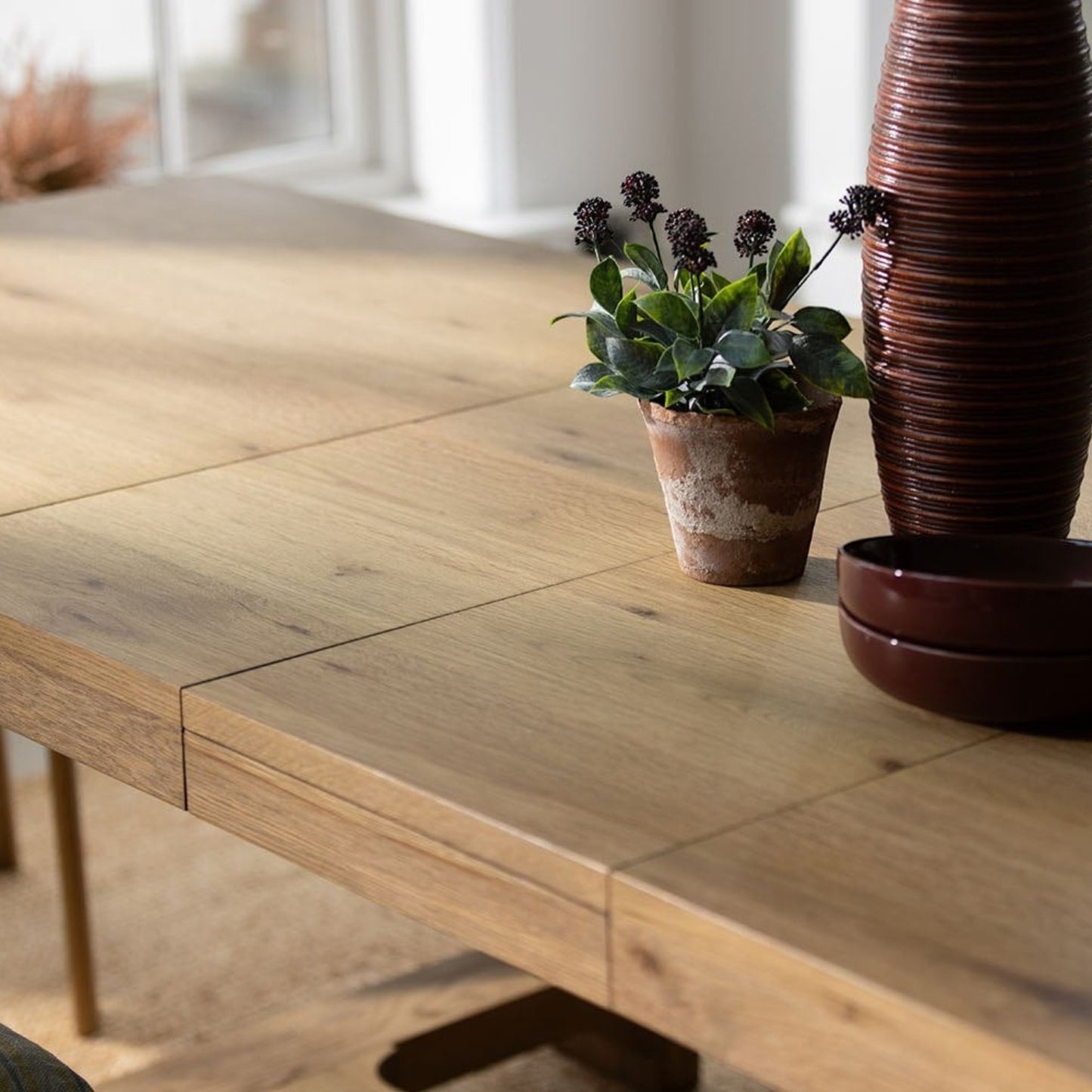 Wyatt Reclaimed Oak Extending Dining Table