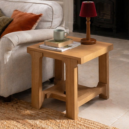 Wyatt Reclaimed Oak Lamp Table