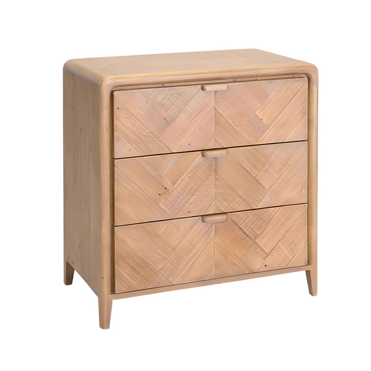 Akimbo Herringbone Large 3 Drawer Chest - Pieces For Places