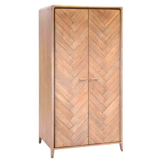 Akimbo Herringbone Double Wardrobe - Pieces For Places