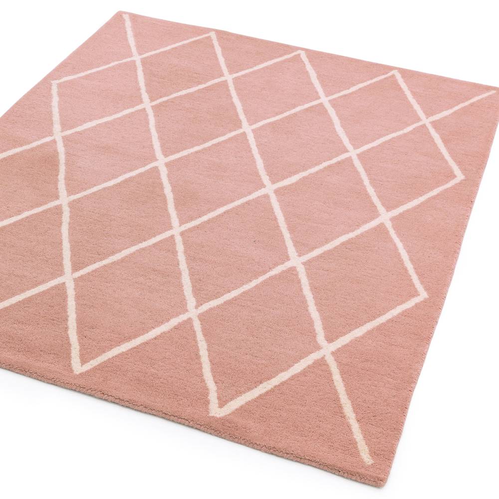 Diamond Pink Albany Rug - 200cm x 290cm