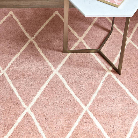 Diamond Pink Albany Rug - 200cm x 290cm