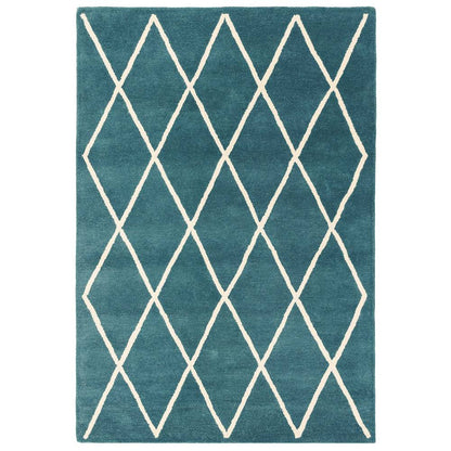 Diamond Teal Albany Rug - 200cm x 290cm
