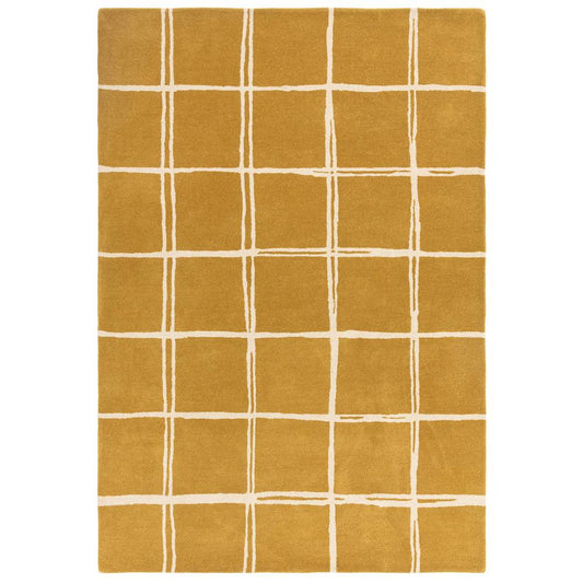 Grid Gold Albany Rug - 200cm x 290cm