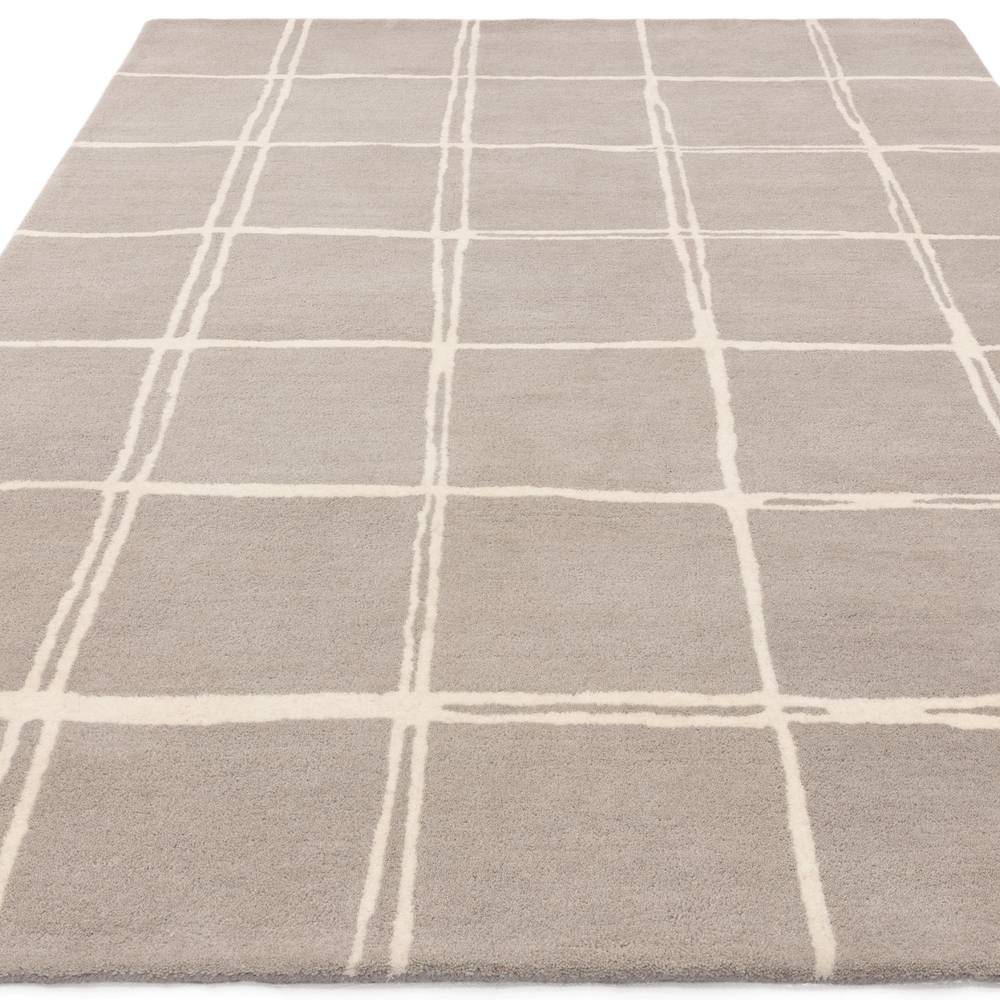 Grid Silver Albany Rug - 200cm x 290cm