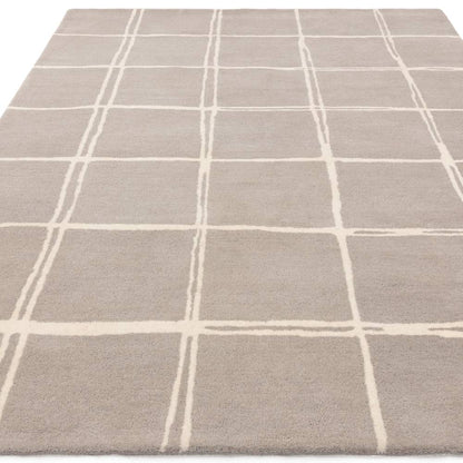 Grid Silver Albany Rug - 200cm x 290cm