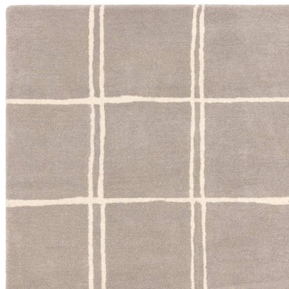 Grid Silver Albany Rug - 200cm x 290cm