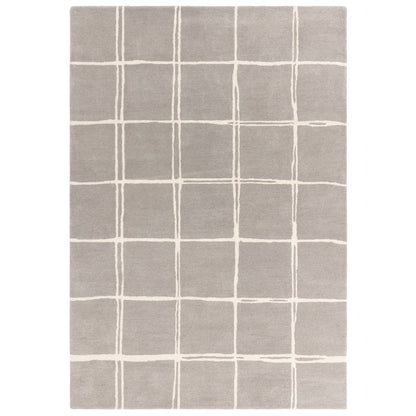 Grid Silver Albany Rug - 200cm x 290cm