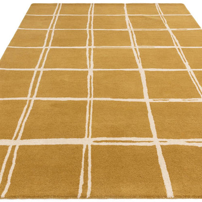 Grid Gold Albany Rug - 200cm x 290cm