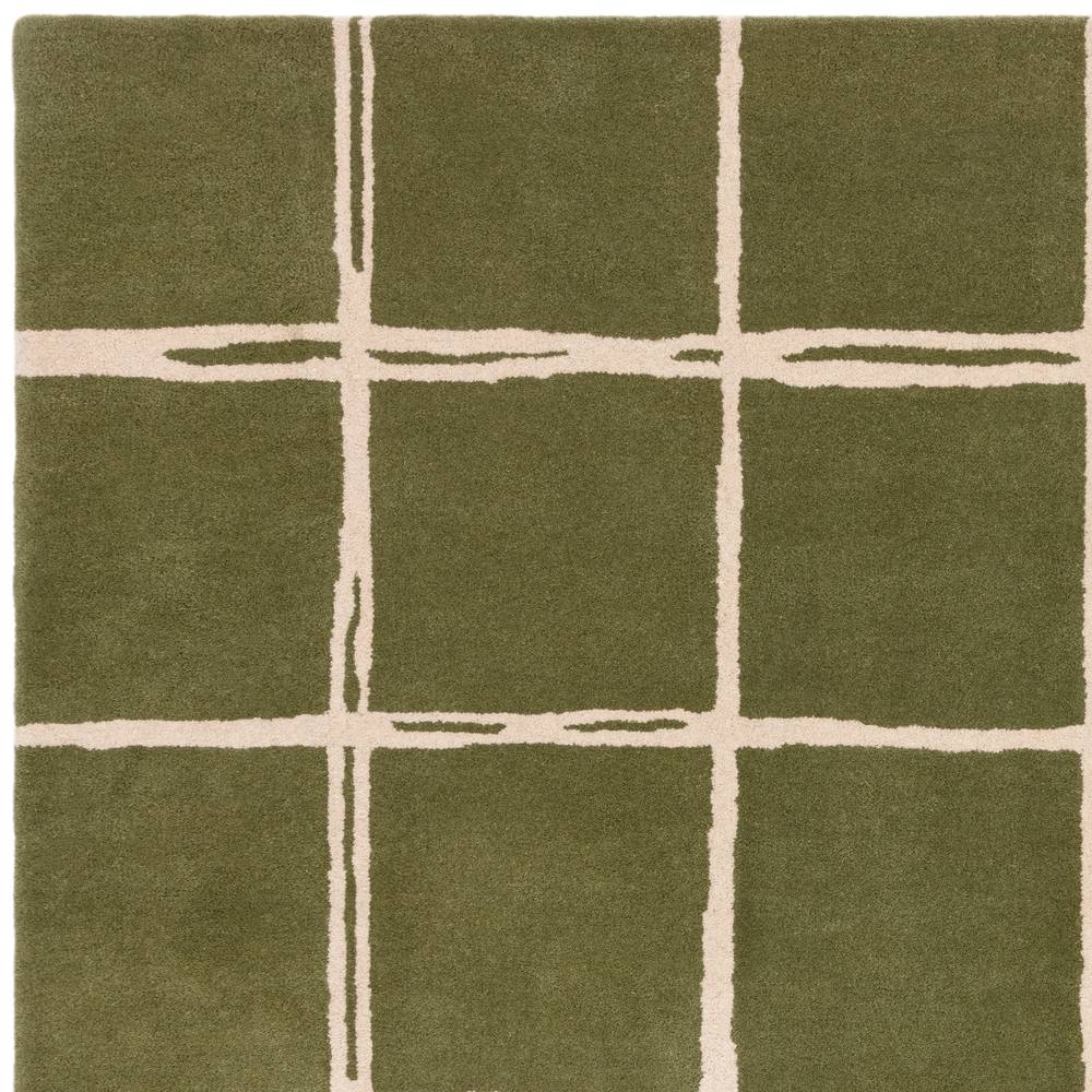 Grid Olive Albany Rug - 200cm x 290cm