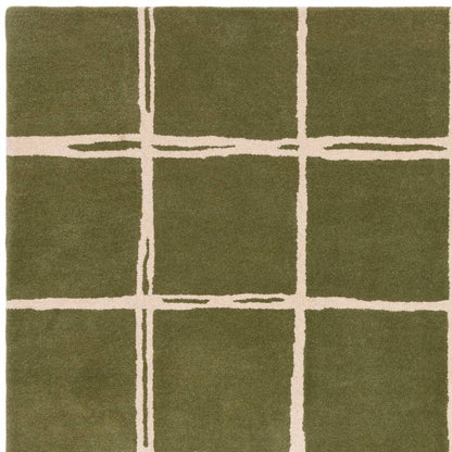 Grid Olive Albany Rug - 200cm x 290cm