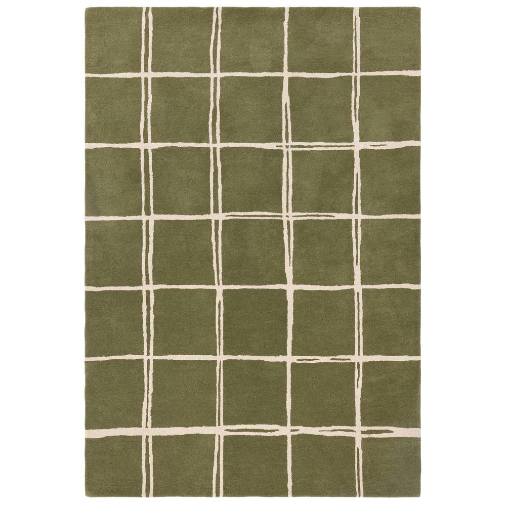 Grid Olive Albany Rug - 200cm x 290cm