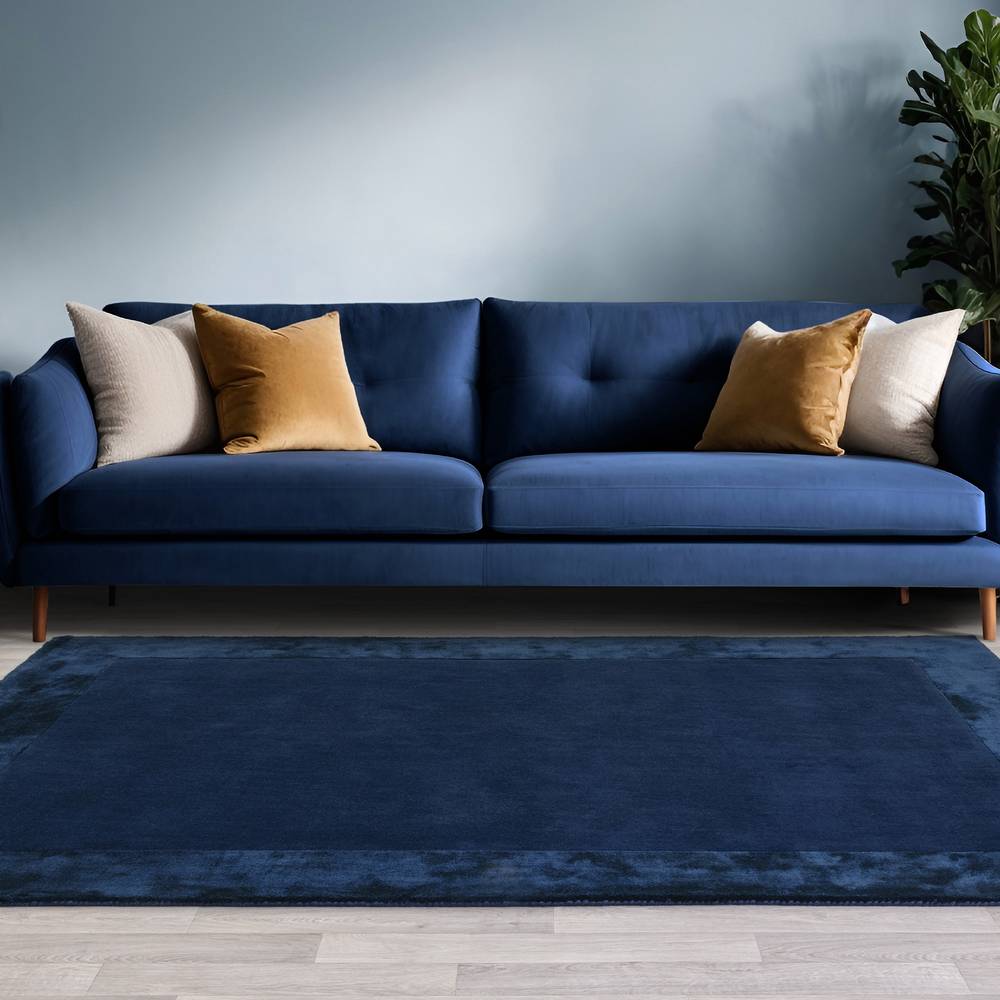 Navy Ascot Rug - 200cm x 290cm
