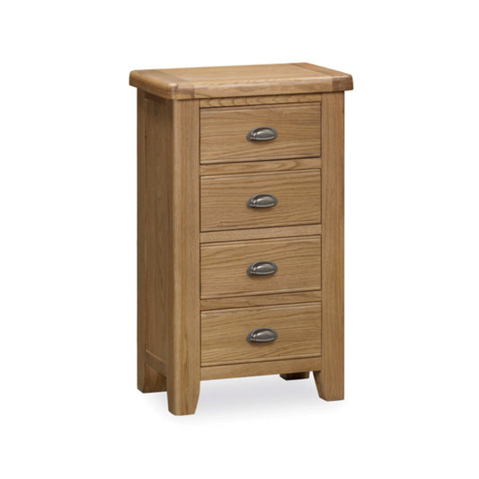 Ashford Smoked Oak 4 Drawer Bedside - Pieces For Places