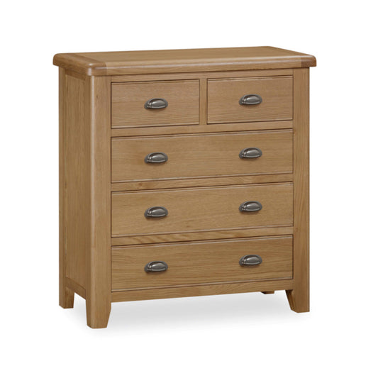 Ashford Smoked Oak 5 Drawer Chest - Pieces For Places