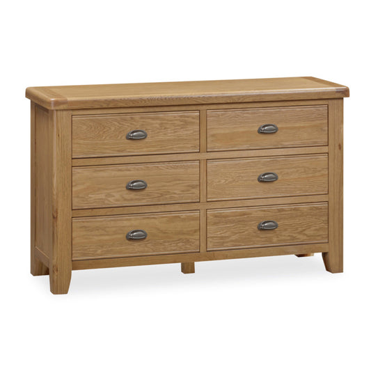 Ashford Smoked Oak 6 Drawer Wide Chest - Pieces For Places