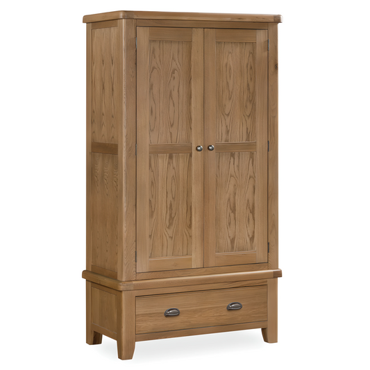 Ashford Smoked Oak 2 Door Wardrobe - Pieces For Places