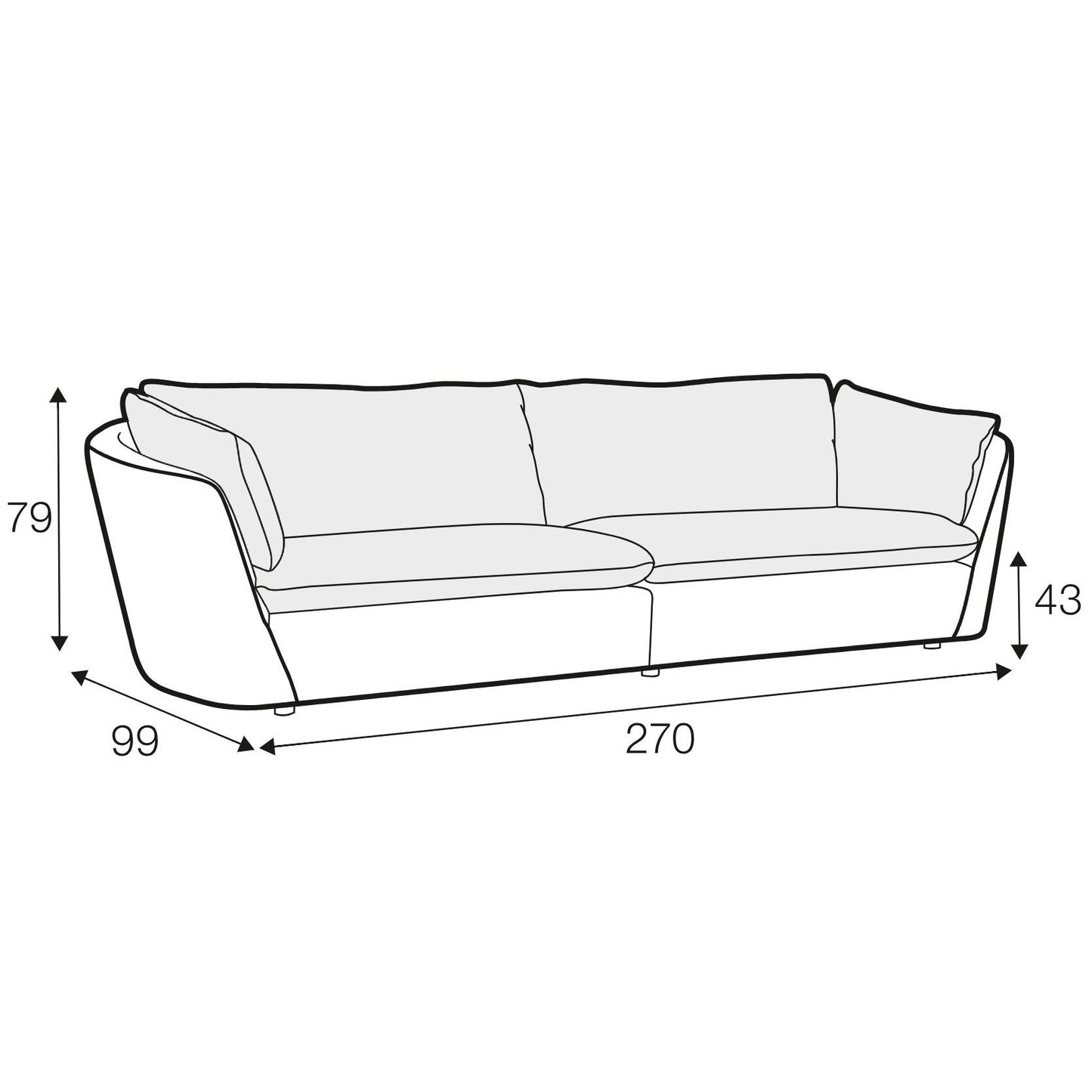 Bonnie 3 Seater XL Sofa