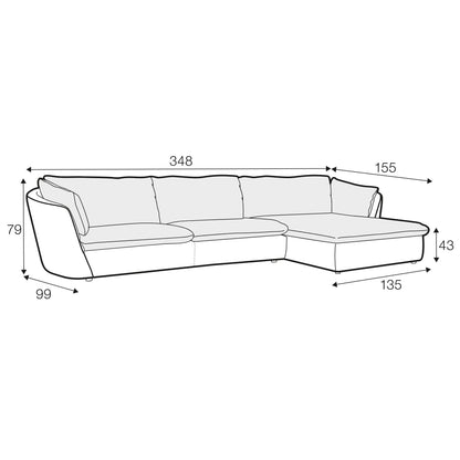 Bonnie 4 Seater Set 2 Chaise Sofa
