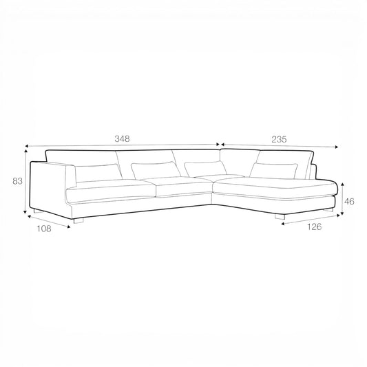 Brandon Set 3 Chaise Sofa - Pieces For Places