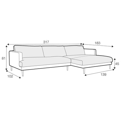 Britt 5 Seater Set 2 Chaise Sofa - Pieces For Places