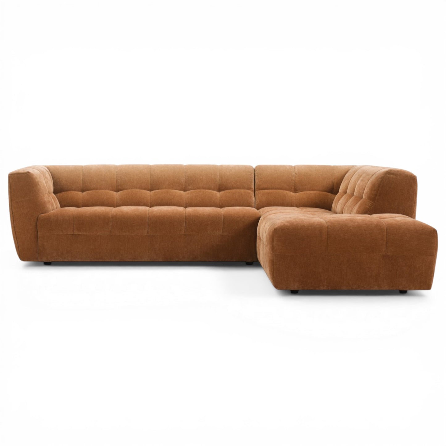 Bryce Orange Fabric Corner Sofa - Ex Display