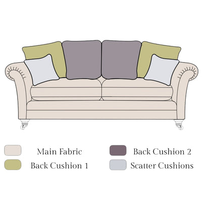 Canterbury 3 Seater Pillow Back Sofa