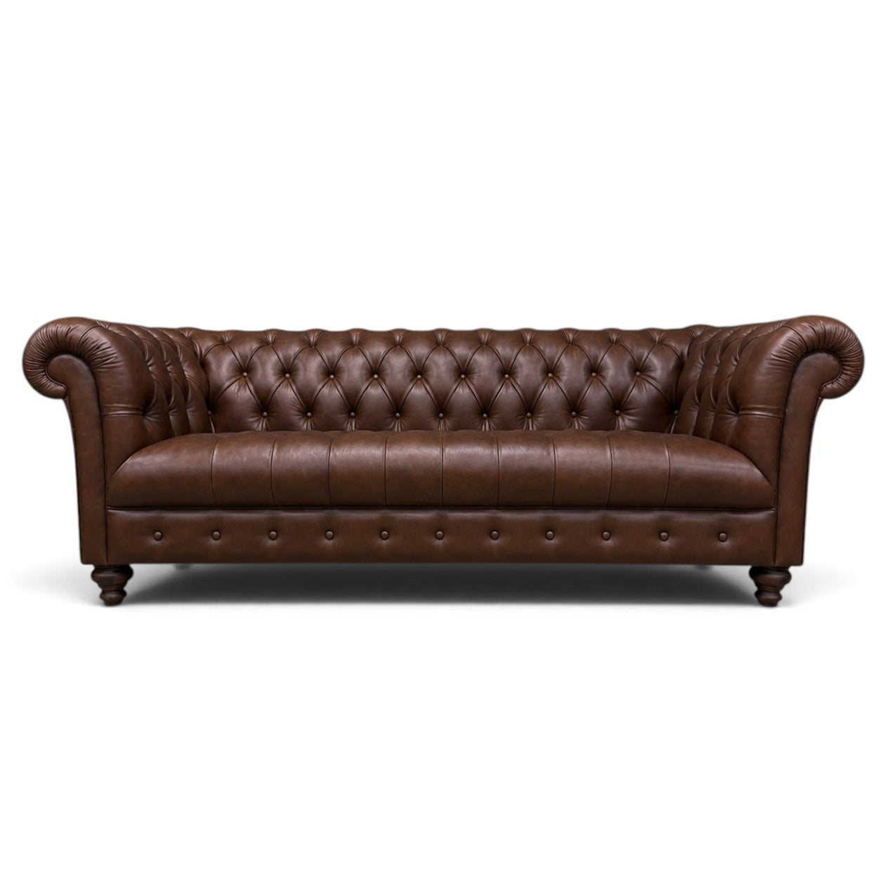 Chadderton 3 Seater Leather Chesterfield