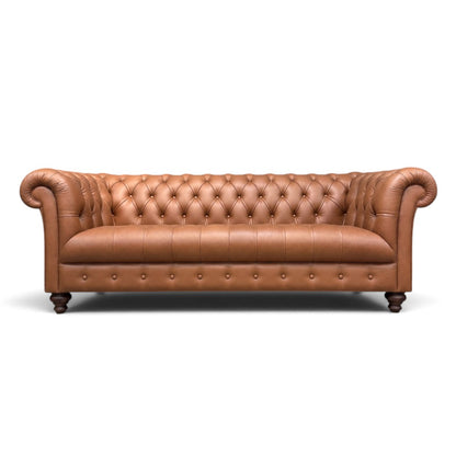Chadderton 3 Seater Leather Chesterfield