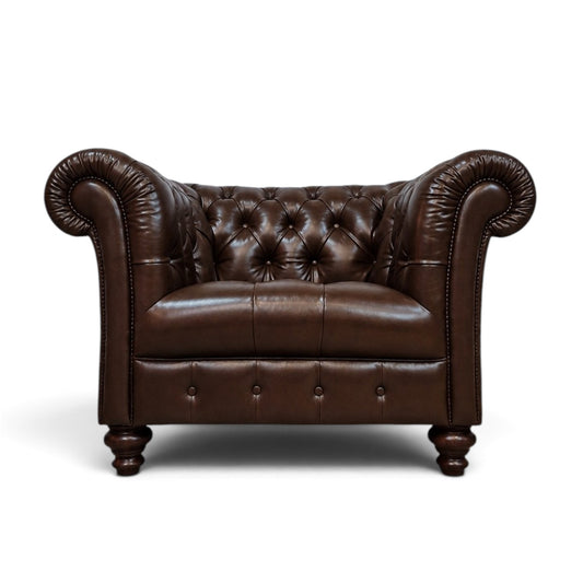 Chadderton Leather Chesterfield Armchair