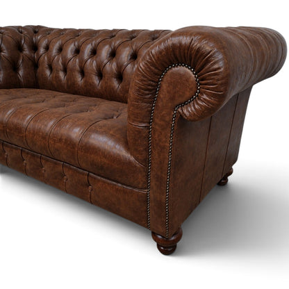 Chadderton 2 Seater Leather Chesterfield