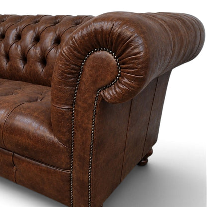 Chadderton Leather Chesterfield Snuggler