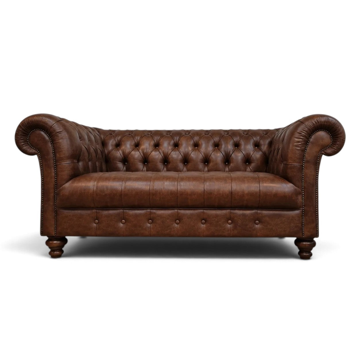 Chadderton 2 Seater Leather Chesterfield